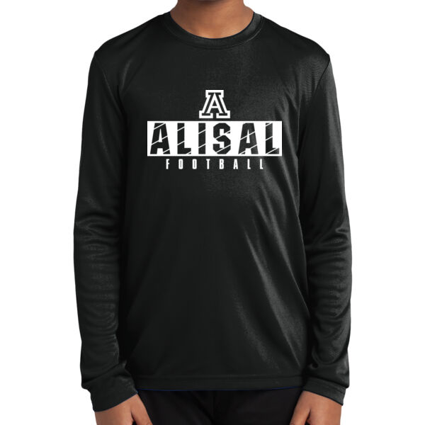 Alisal 2025 Football - Black Youth Long Sleeve PosiCharge Competitor Tee Thumbnail