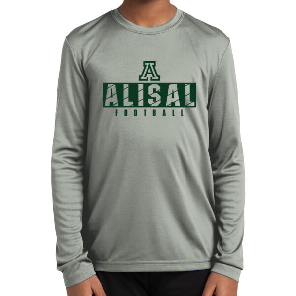 Alisal 2025 Football - Grey Youth Long Sleeve PosiCharge Competitor Tee Thumbnail