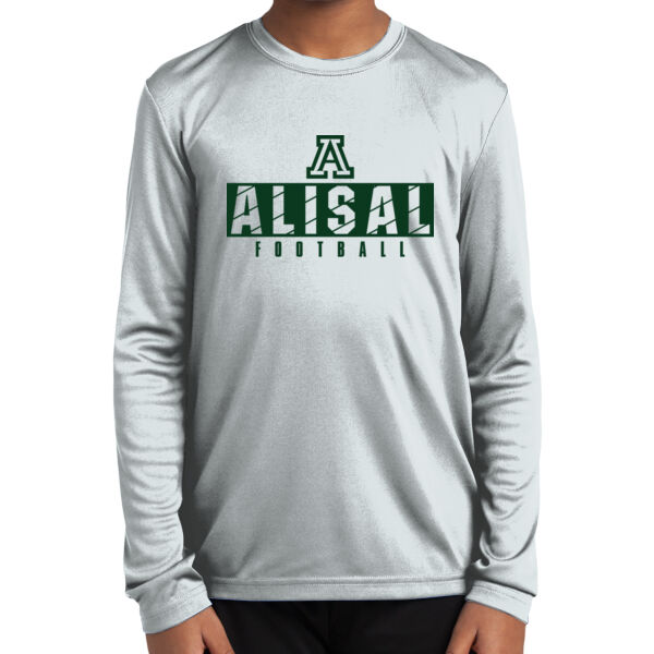 Alisal 2025 Football - White Youth Long Sleeve PosiCharge Competitor Tee Thumbnail